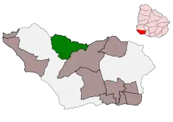 Map of the Municipality of Ombúes de Lavalle