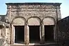 Portuguese colonial architecture in Hemu's Haveli in Rewari, which was renovated in 1540, when Hemu became 'Market Superintendent' in Delhi.