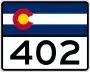 State Highway 402 marker