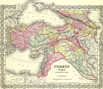 1855 Atlas Map of Turkey