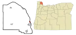 Location in Oregon