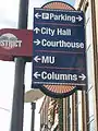Directions sign in Downtown Columbia, known as The District