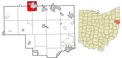 Location of Perry Township in Columbiana County