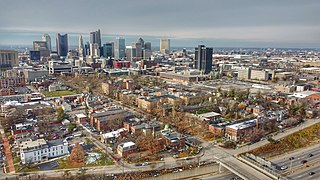 Aerial view of the district