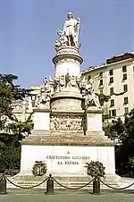 Christopher Columbus monument in Genua, (only two statues on the basement)
