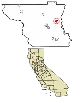 Location of Colusa in Colusa County, California