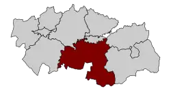 Location of the Montes de Toledo Comarca in Toledo Province