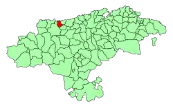Location in Cantabria