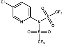 Skeletal formula of Comin's Reagent