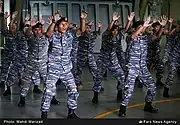 Indonesian Navy sailors with the Loreng Layar or Sailing Camo