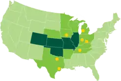 Commerce Bank operates full-service branches in five Midwestern states, with commercial operations in 11 additional states and commercial payments services in 48 states.