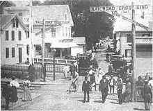 Commercial Street in the 1890s.  At that time, MacMillan Pier was called Railroad Wharf.