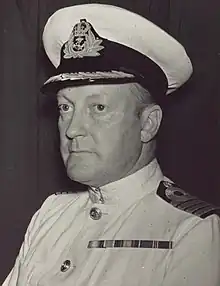 Murray in formal navy uniform as a commodore circa 1941