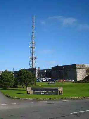 Communications mast at Staddon Fort - geograph.org.uk - 1555278