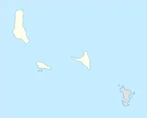 Map showing the location of Baie de Bouéni
