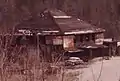 Coal company store in 1974, after it had been gutted by fire