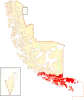 Map of Cabo de Hornos commune in Magallanes and Antartica Chilena Region
