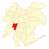 Map of the Cerrillos commune within Greater Santiago