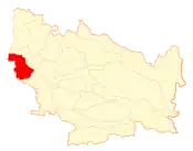 Map of the Coelemu commune in the Ñuble Region