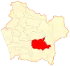 Map of Carahue commune in the Araucanía Region