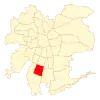 Map of El Bosque commune in Greater Santiago