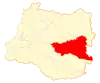 Map of the Futrono commune in Los Ríos Region