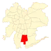 Map of La Pintana commune within Greater Santiago