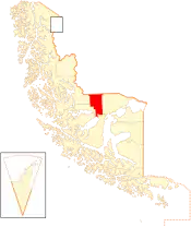 Location in the Magallanes y la Antártica Chilena Region