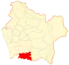 Map of Loncoche commune in Araucanía Region