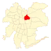 Map of Providencia commune within Greater Santiago