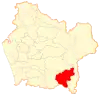 Map of Pucón commune in the Araucanía Region
