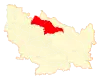 Location of San carlos commune in Ñuble Region