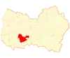 Map of Santa Cruz commune in O'Higgins Region