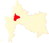 Location of Santa Juana commune in the Bío Bío Region