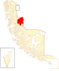 Location of the Torres del Paine commune in the Magallanes Region