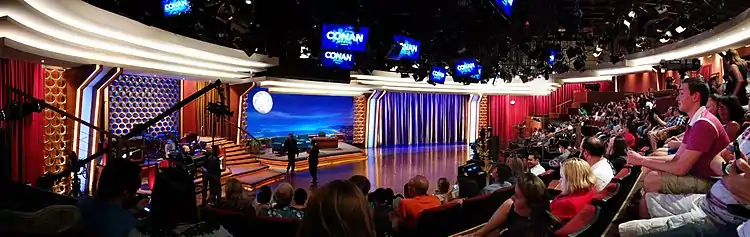 A production photo of the set for the late night talk show Conan.