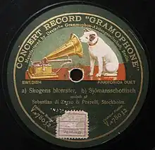 1910 Deutsche Grammophon label on Swedish disc