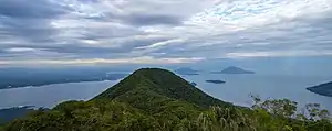 On top on Conchagua volcano, on a lookout called (Mirador Espiritu de la Montana), which overlooks the Gulf of Fonseca