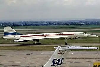 Concorde with 'high' wave drag tail