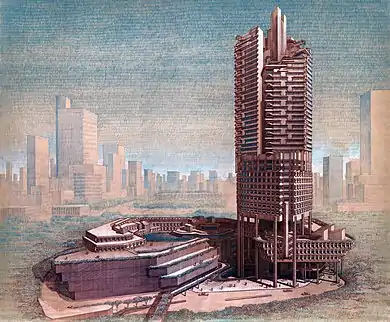 Early design for The Concourse, circa 1979–1981.