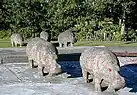 Hippos in Riverside Park
