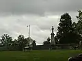 Perimeter of the monument on a cloudy day