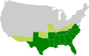 Map of the Confederate States