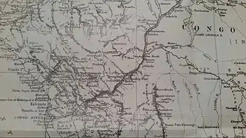 Stanley's route is depicted by the solid black line.