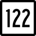 Route 122 marker