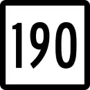 Route 190 marker
