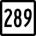 Route 289 marker
