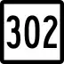 Route 302 marker