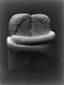 Constantin Brâncuși, The Kiss, 1907-1908, published in the Chicago Tribune, March 25, 1913