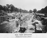 Erecting of the walls at Saint-Jacques in 1903